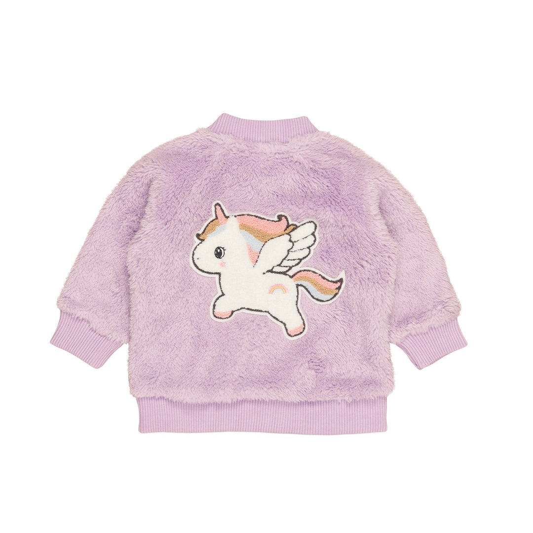 Huxbaby Magical Unicorn Fur Jacket - Orchid