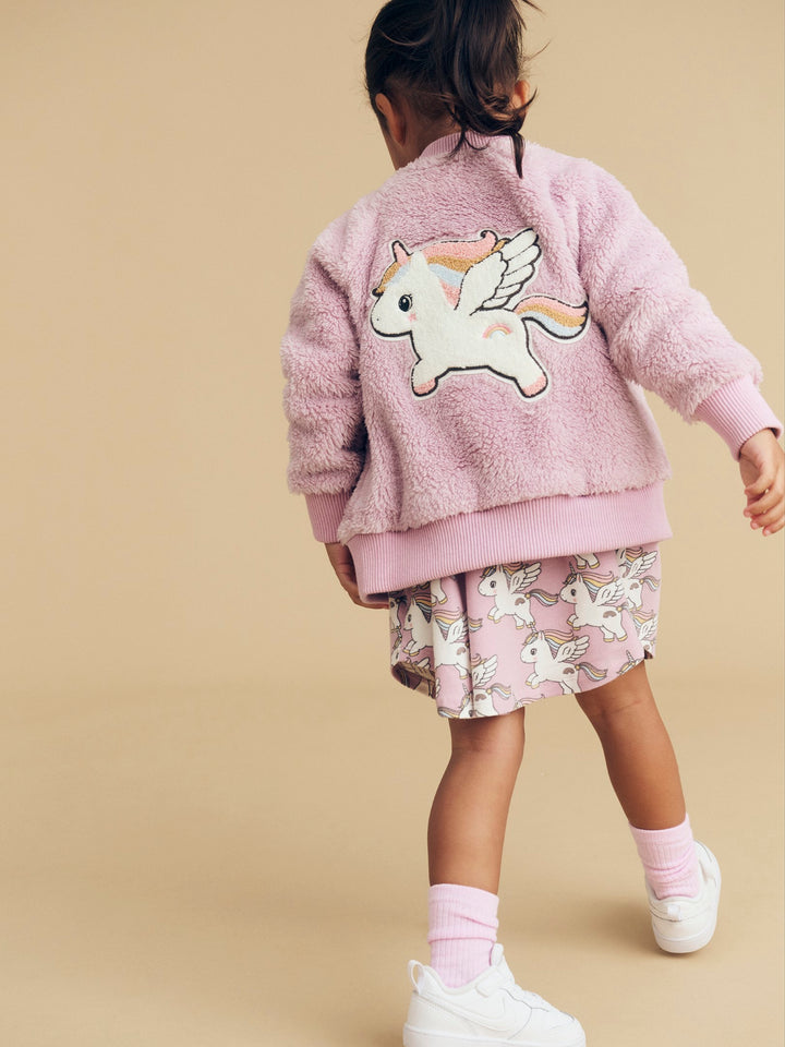 Huxbaby Magical Unicorn Fur Jacket - Orchid