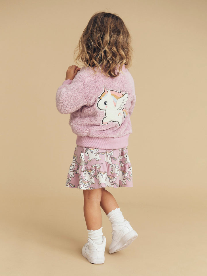 Huxbaby Magical Unicorn Fur Jacket - Orchid