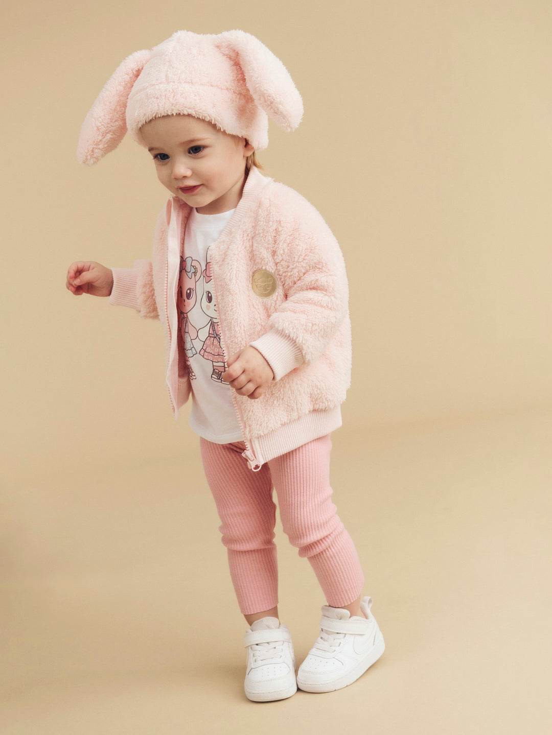 Huxbaby Fairy Bunny Fur Jacket - Pink Pearl