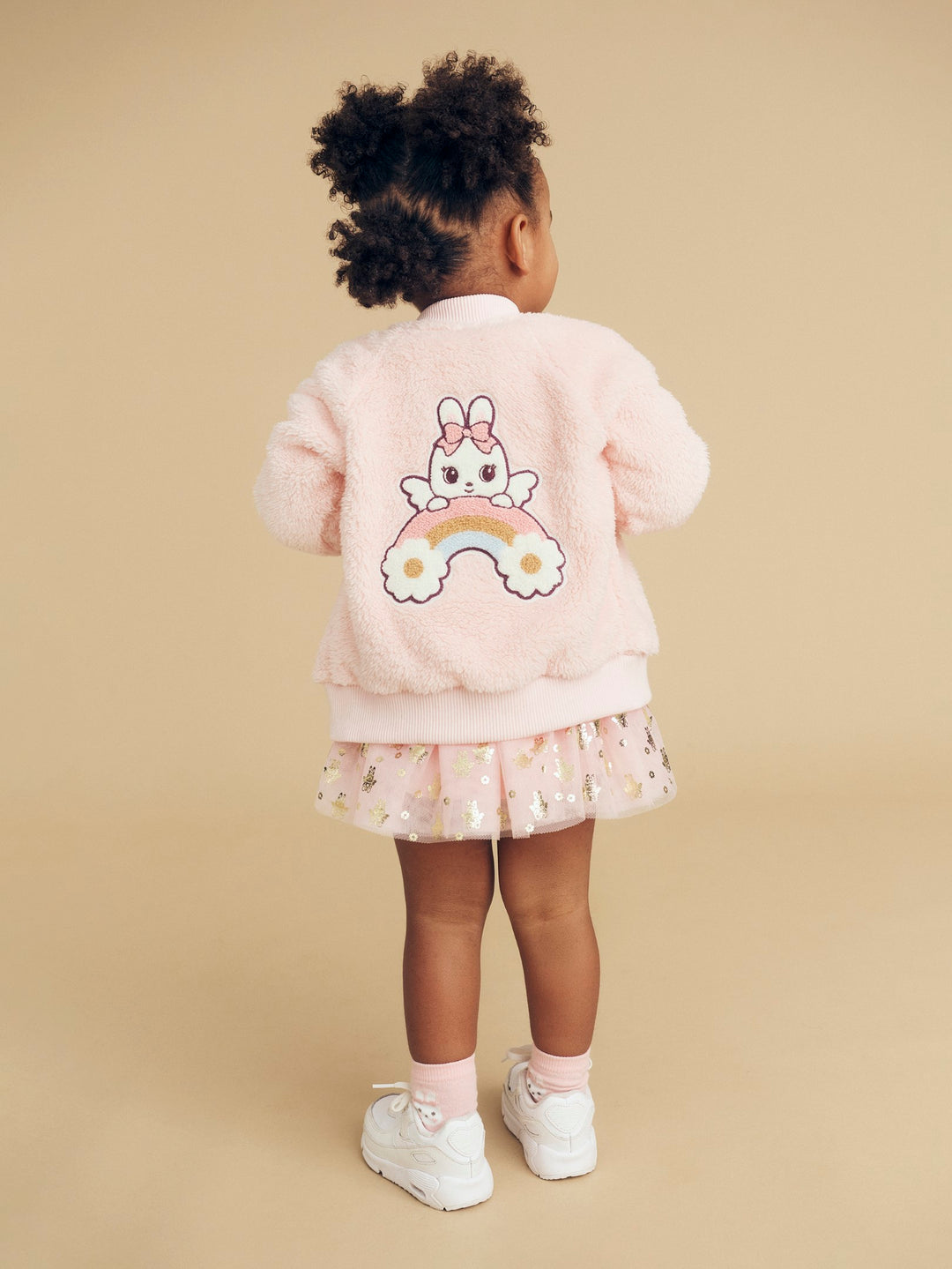 Huxbaby Fairy Bunny Fur Jacket - Pink Pearl