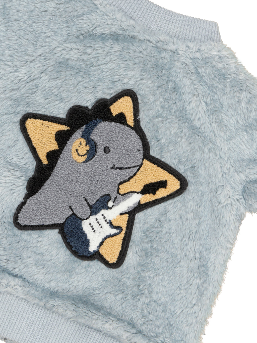 Dino Star Fur Jacket - Dusty Blue