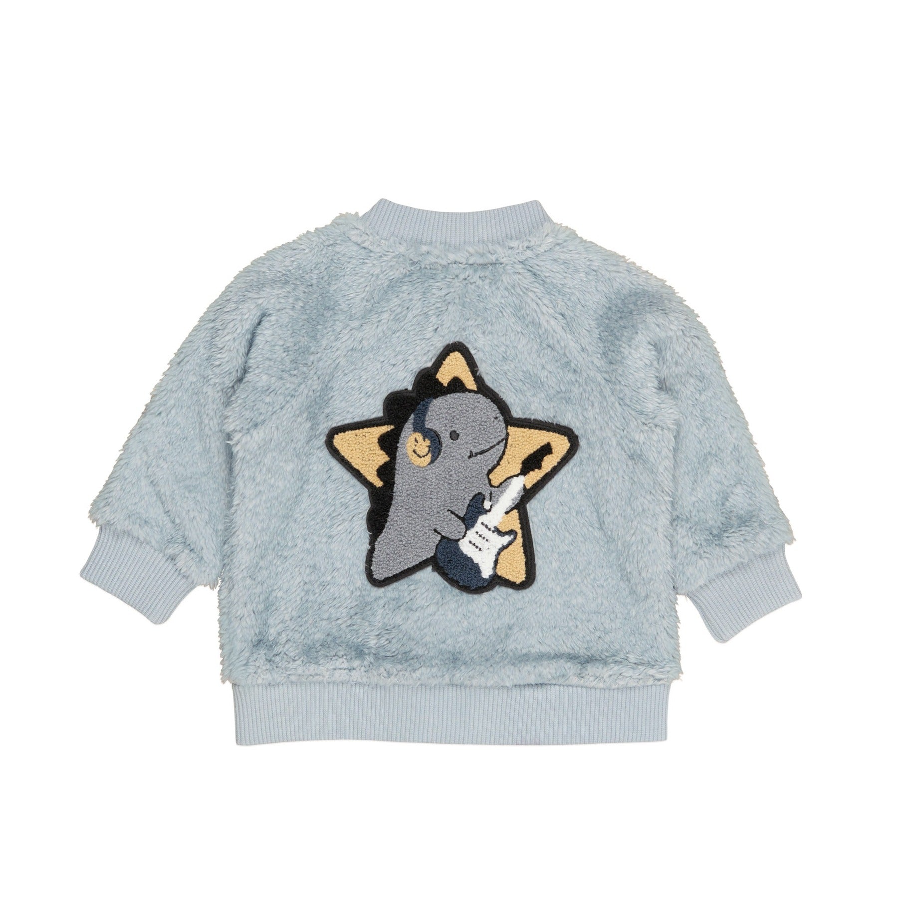 Dino Star Fur Jacket - Dusty Blue