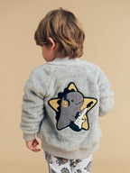 Dino Star Fur Jacket - Dusty Blue