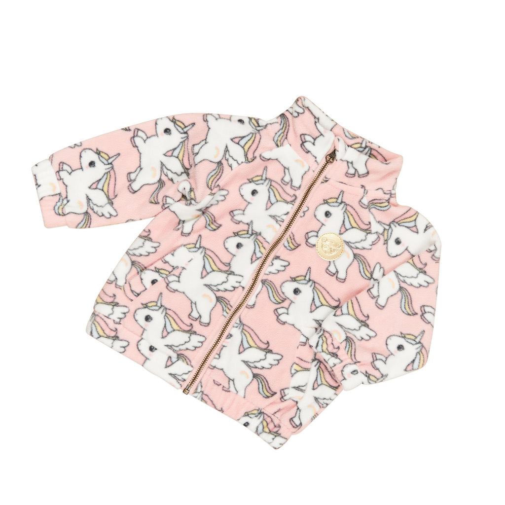 Magical Unicorn Fleece Jacket - Rosebud
