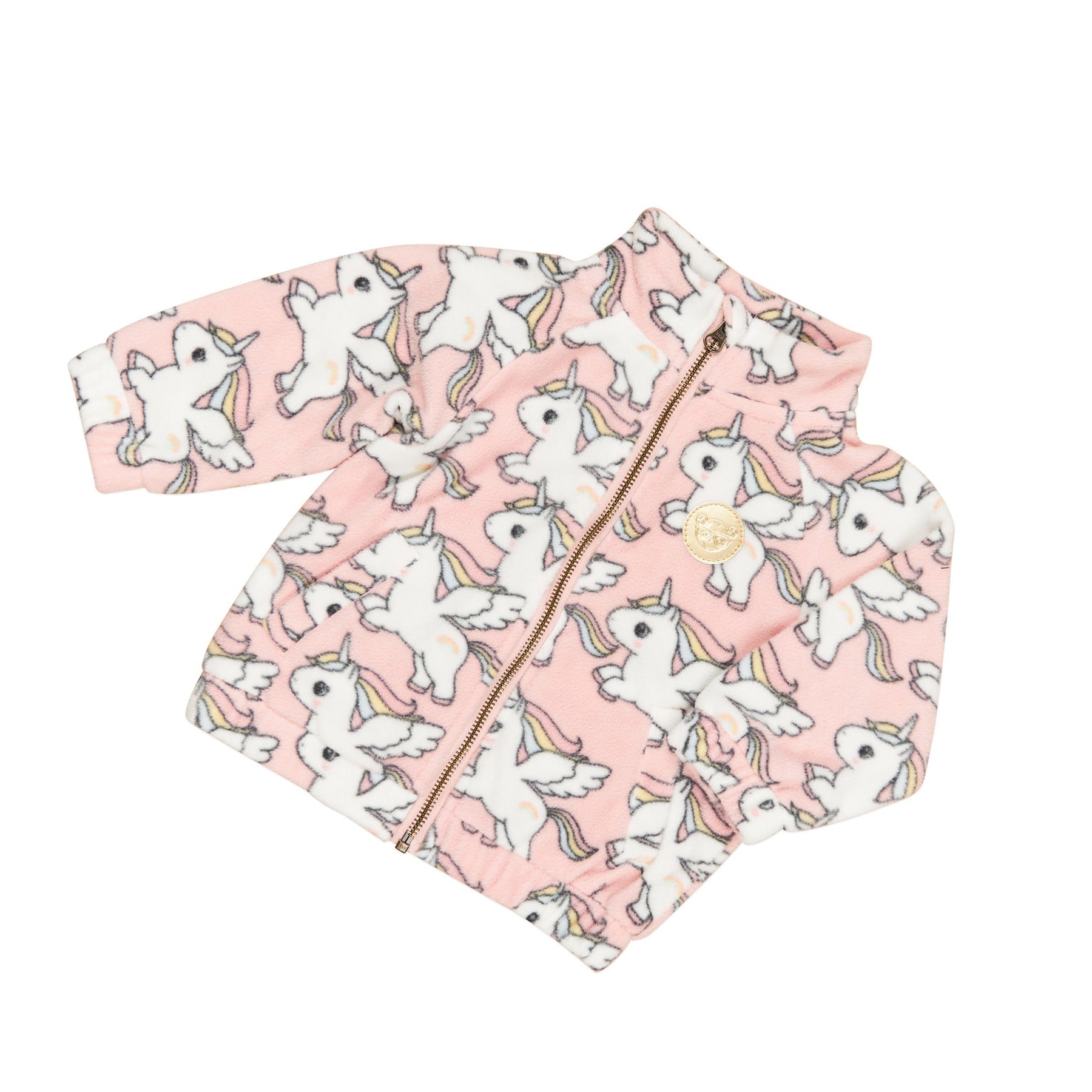 Magical Unicorn Fleece Jacket - Rosebud