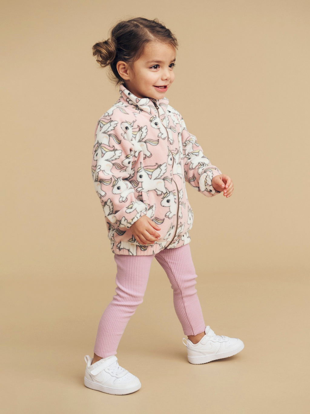 Magical Unicorn Fleece Jacket - Rosebud