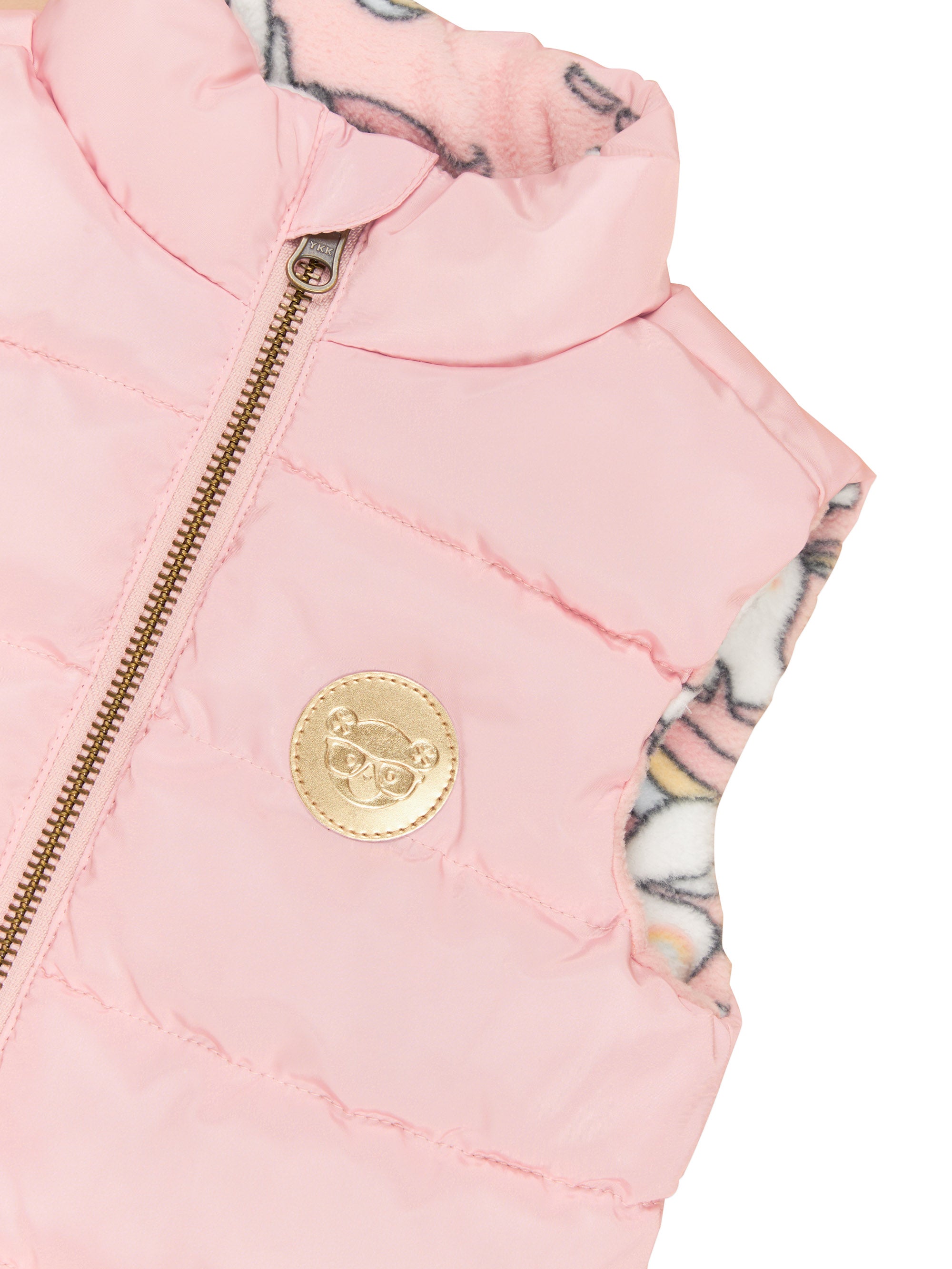 Huxbaby Magical Unicorn Reversible Fleece Vest - Rosebud