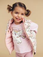 Magical Unicorn Reversible Fleece Vest - Rosebud