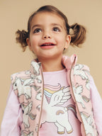 Magical Unicorn Reversible Fleece Vest - Rosebud
