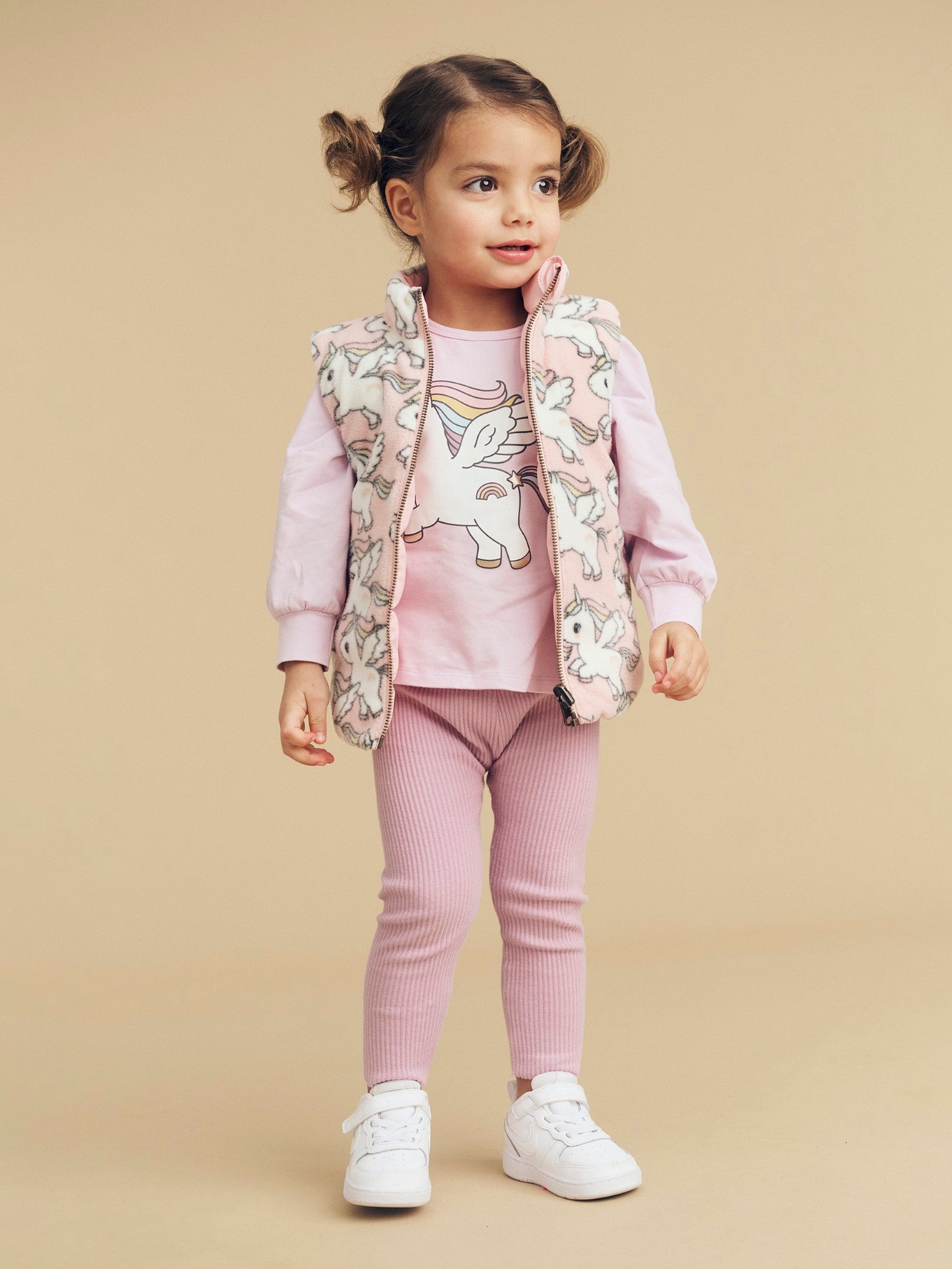 Huxbaby Magical Unicorn Reversible Fleece Vest - Rosebud