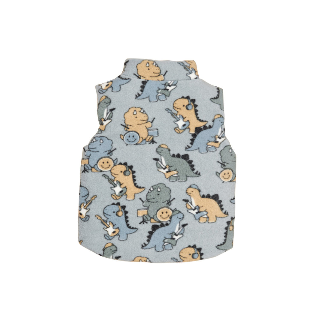 Huxbaby Dino Band Reversible Fleece Vest - Night