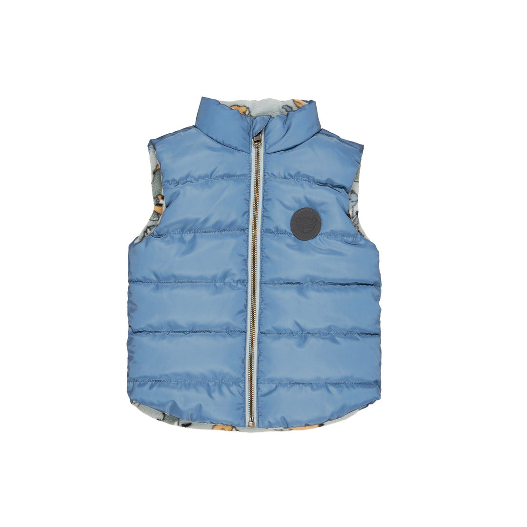 Huxbaby Dino Band Reversible Fleece Vest - Night