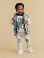 Dino Band Reversible Fleece Vest - Night