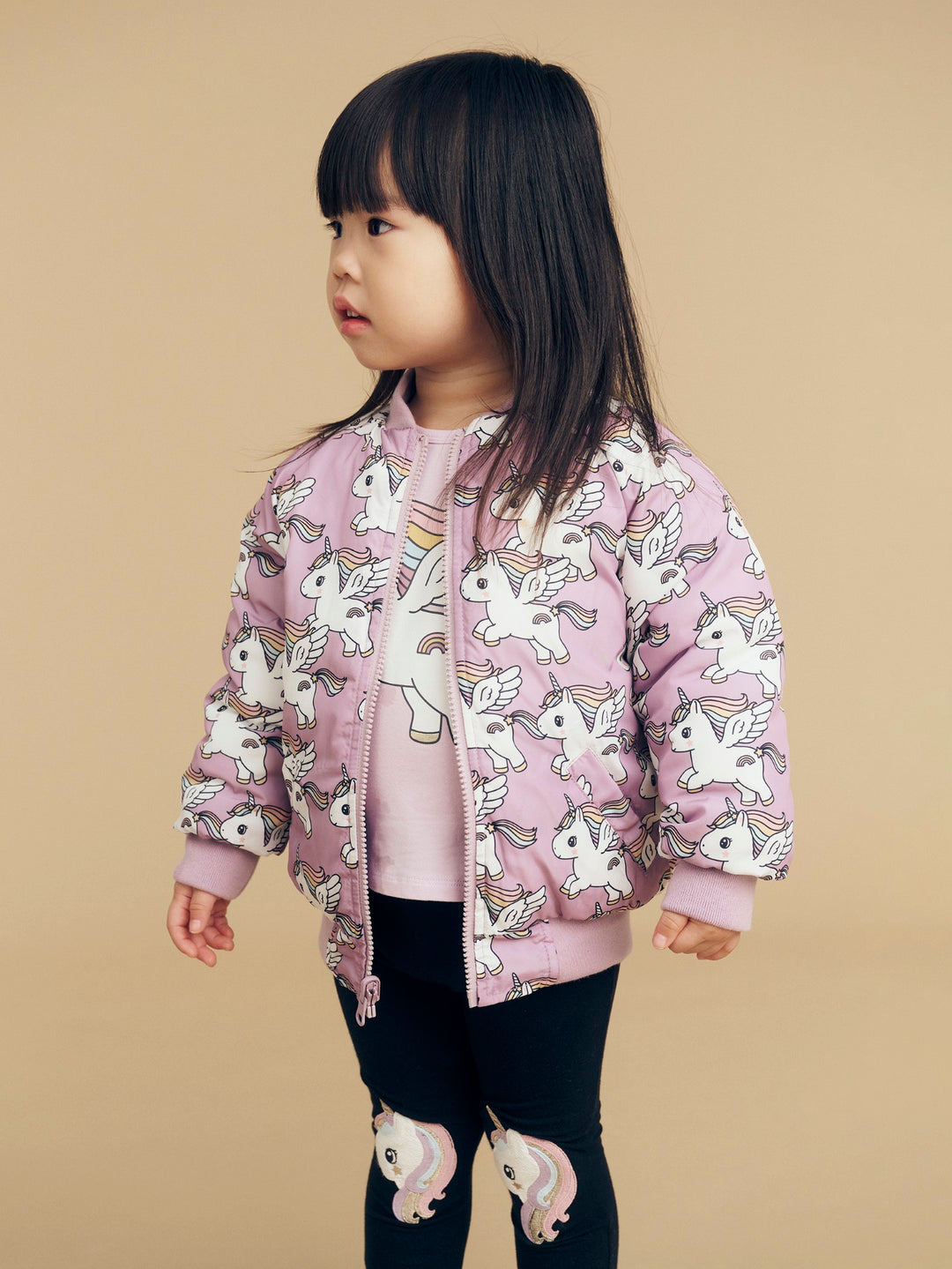 Huxbaby Magical Unicorn Reversible Bomber - Orchid