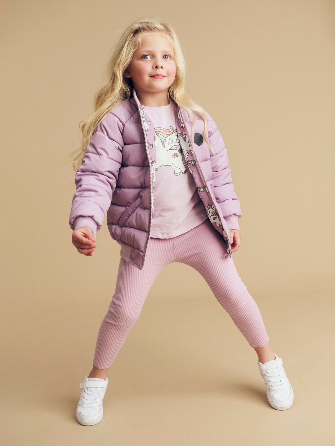 Huxbaby Magical Unicorn Reversible Bomber - Orchid