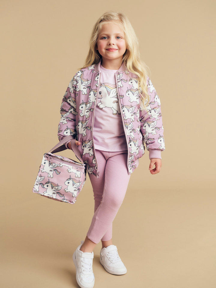 Huxbaby Magical Unicorn Reversible Bomber - Orchid