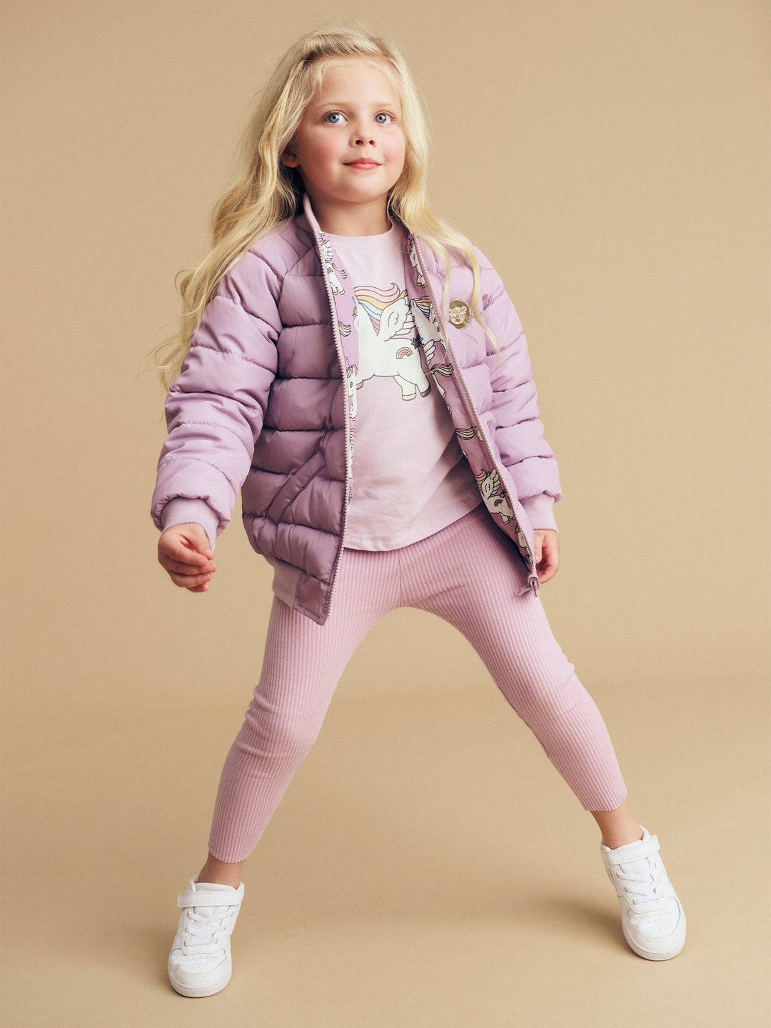 Huxbaby Magical Unicorn Reversible Bomber - Orchid