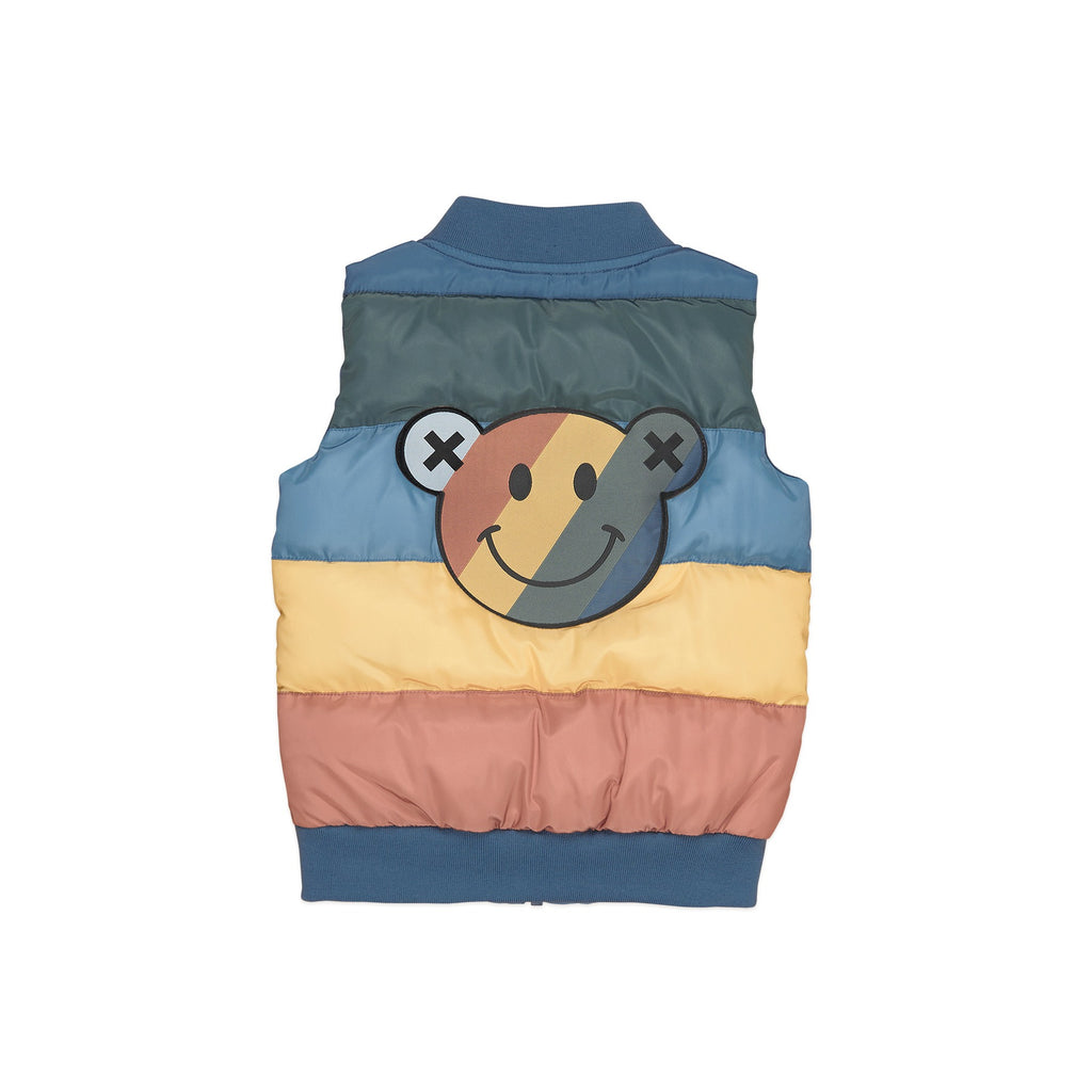 Smiley Rainbow Puffer Vest