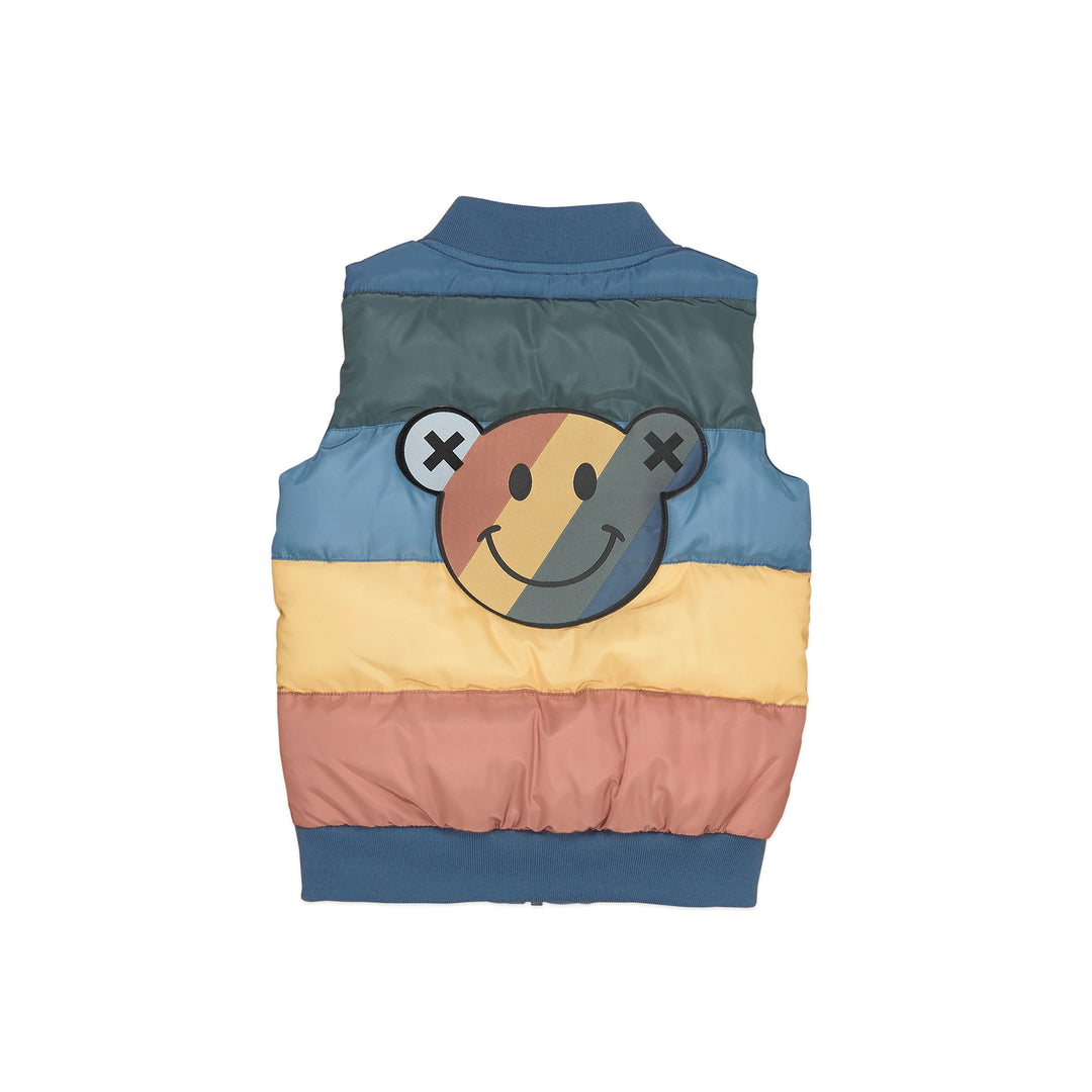 Huxbaby Smiley Rainbow Puffer Vest