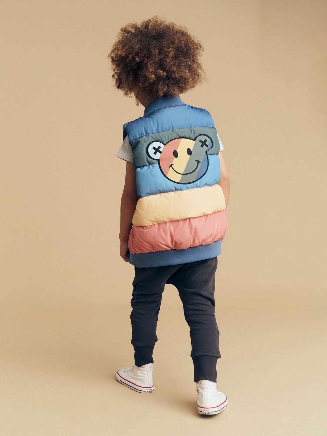 Huxbaby Smiley Rainbow Puffer Vest