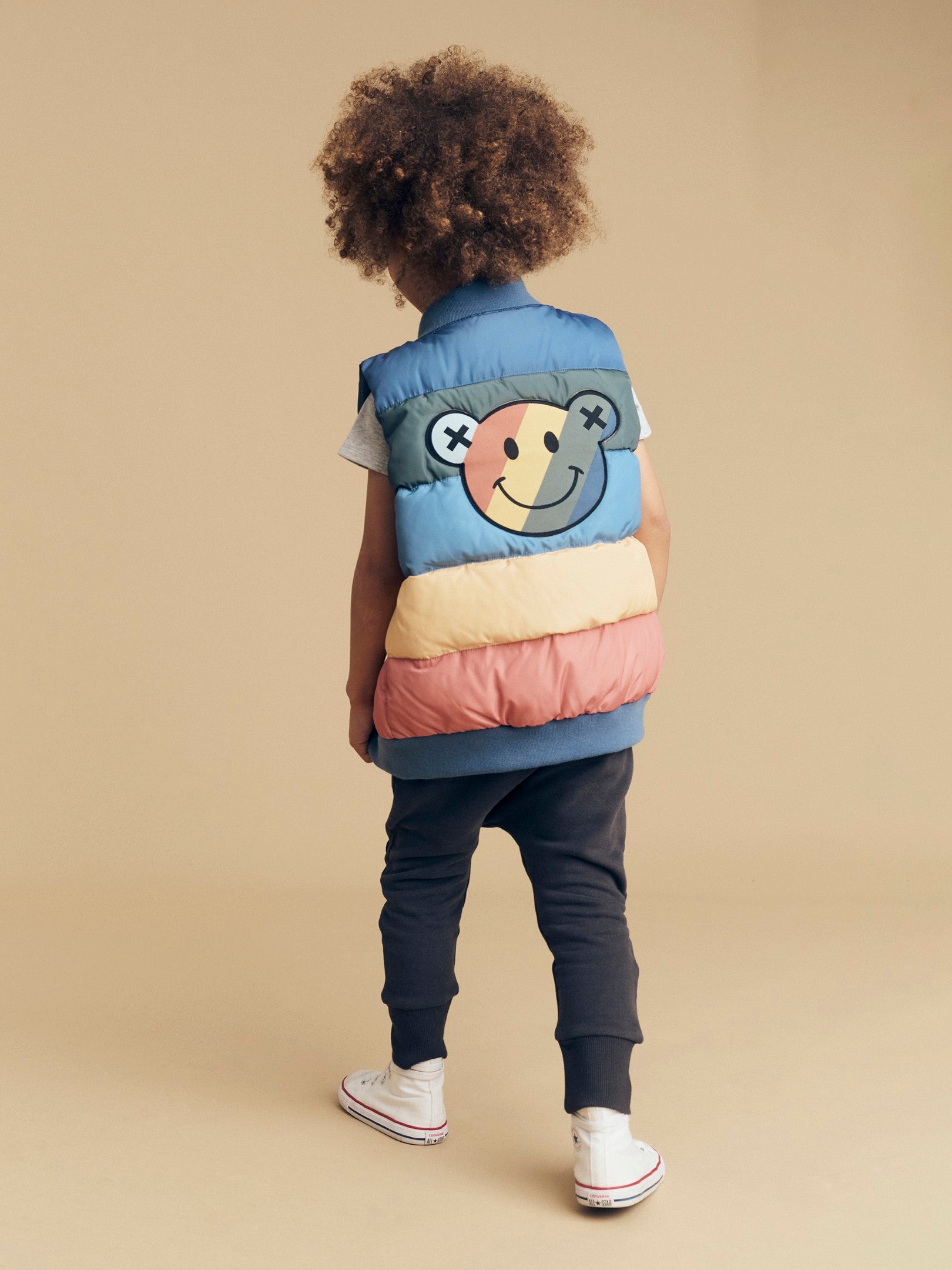 Smiley Rainbow Puffer Vest