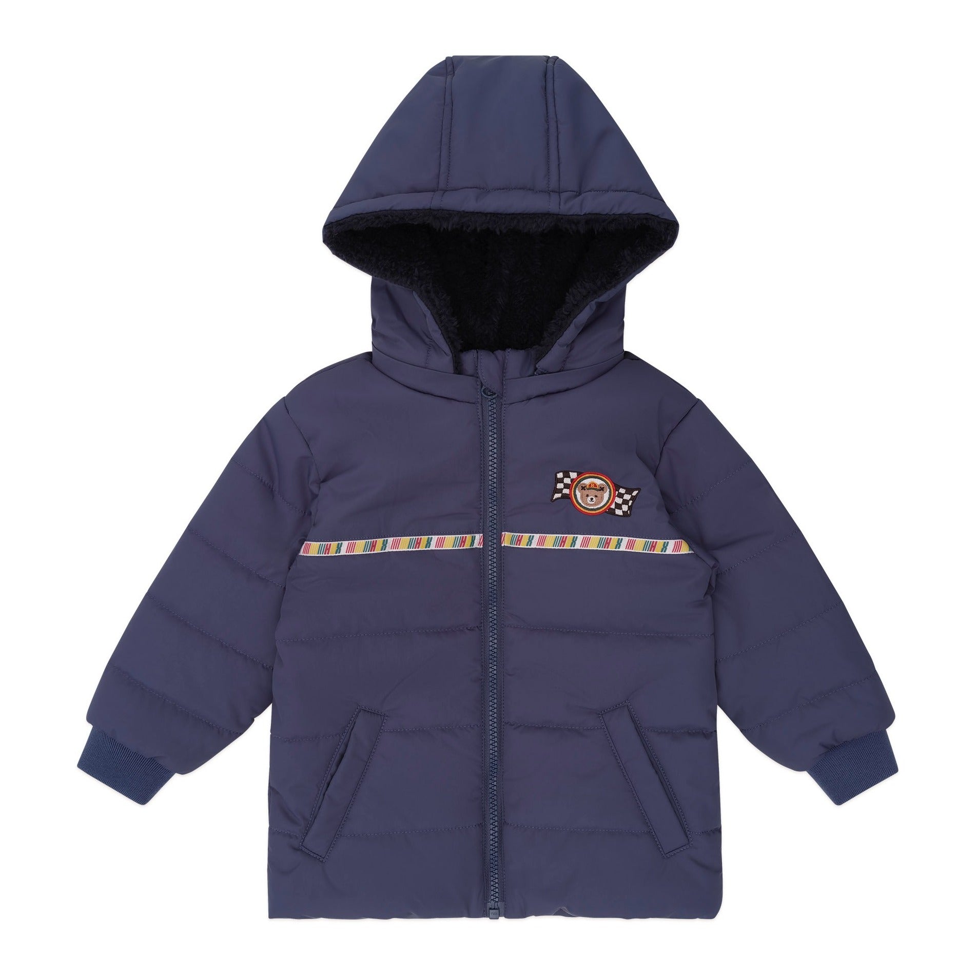 Rug Up Hux Spliced Puffer Jacket