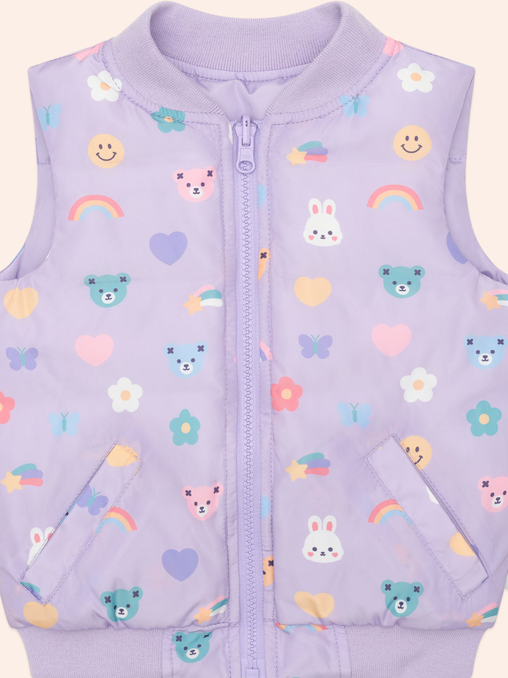 Huxbaby Hux Emoji Reversible Puffer Vest