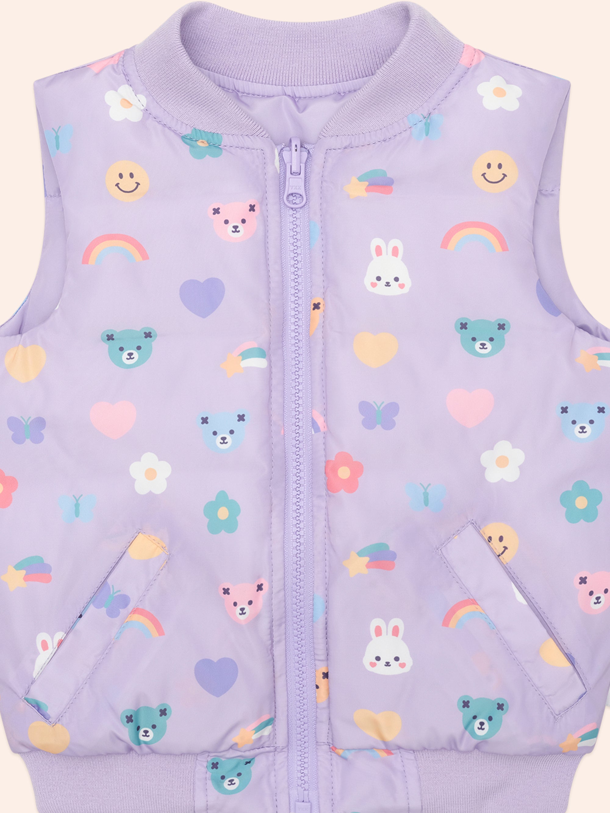 Huxbaby Hux Emoji Reversible Puffer Vest