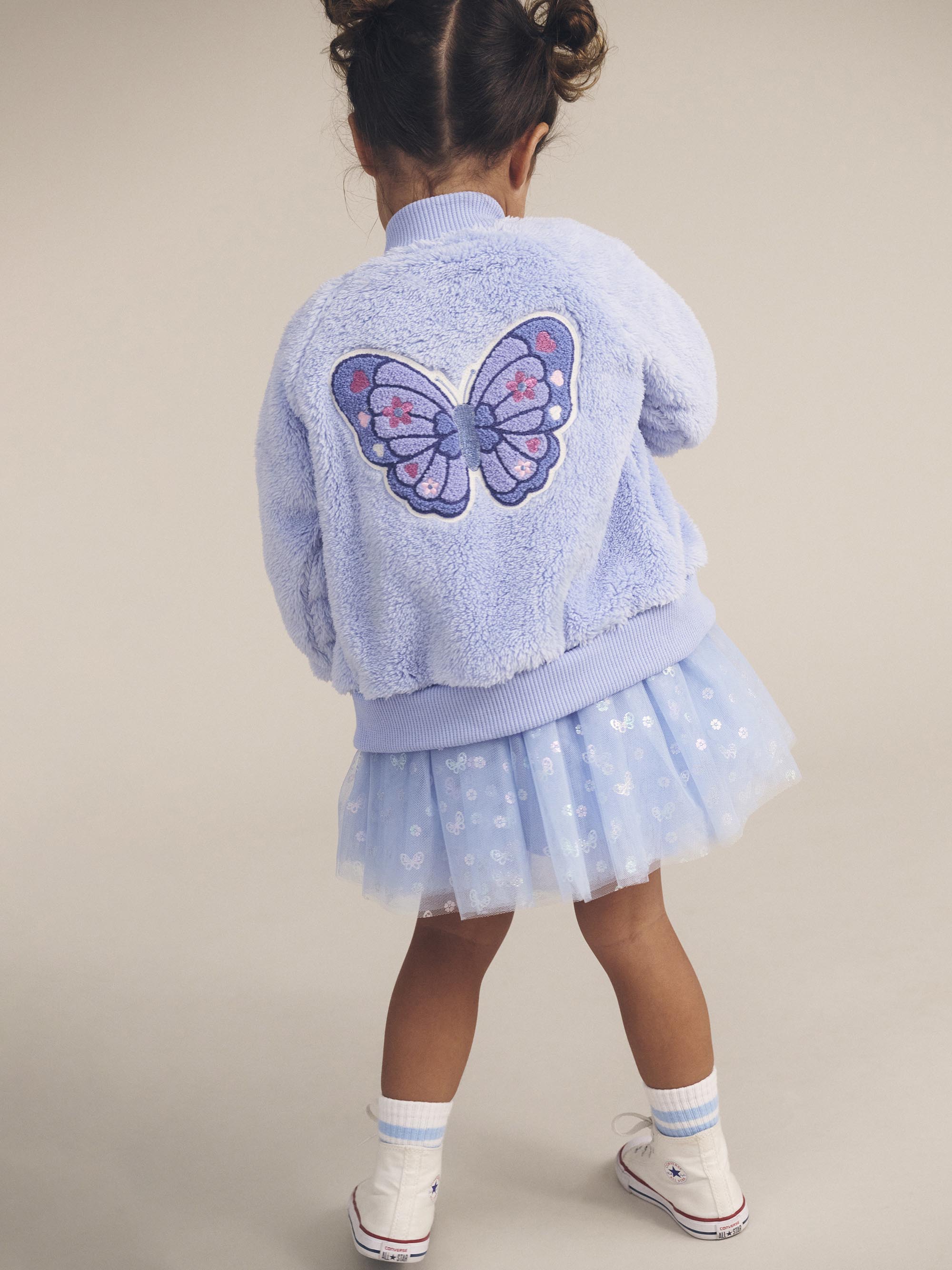 Huxbaby Butterfly Furry Jacket