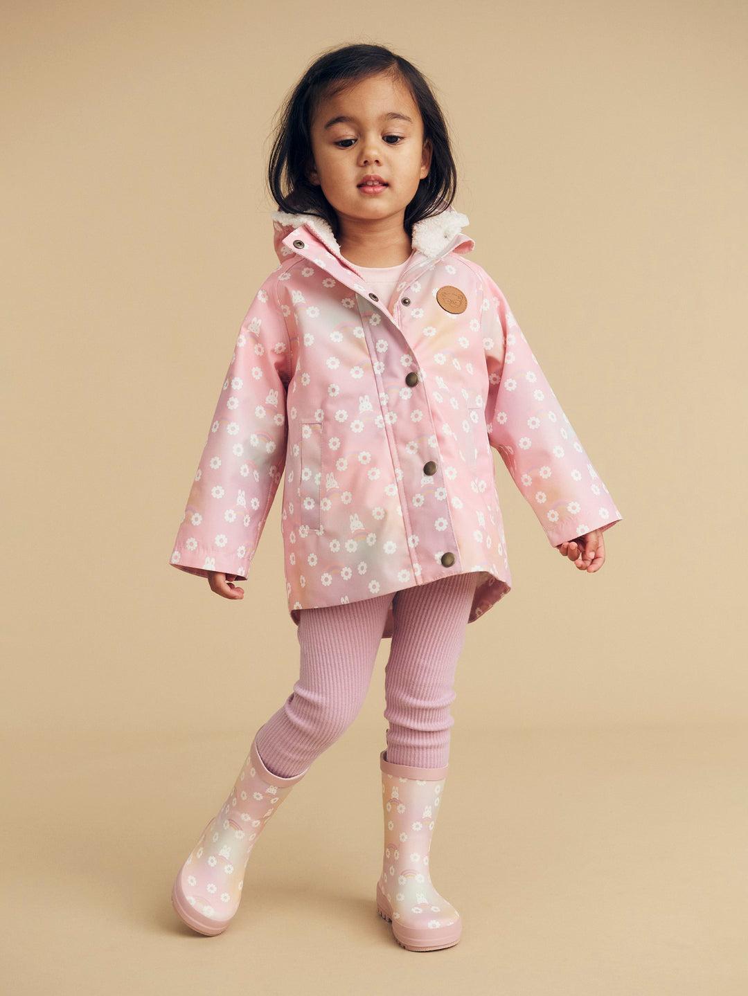 Huxbaby Bunny Raincoat - Rainbow