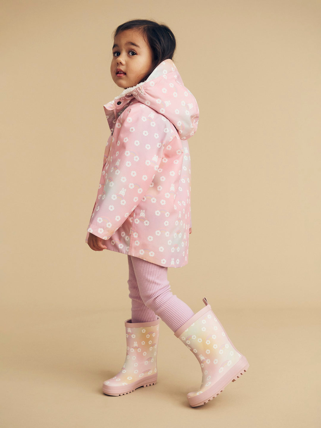 Huxbaby Bunny Raincoat - Rainbow