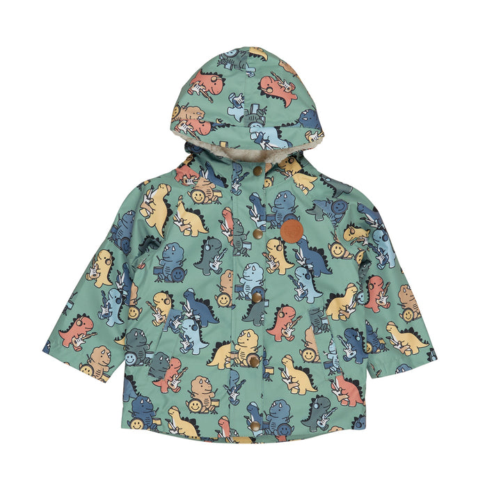 Huxbaby Dino Band Raincoat - Winter Green