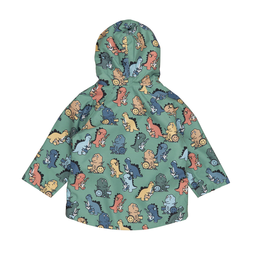 Huxbaby Dino Band Raincoat - Winter Green