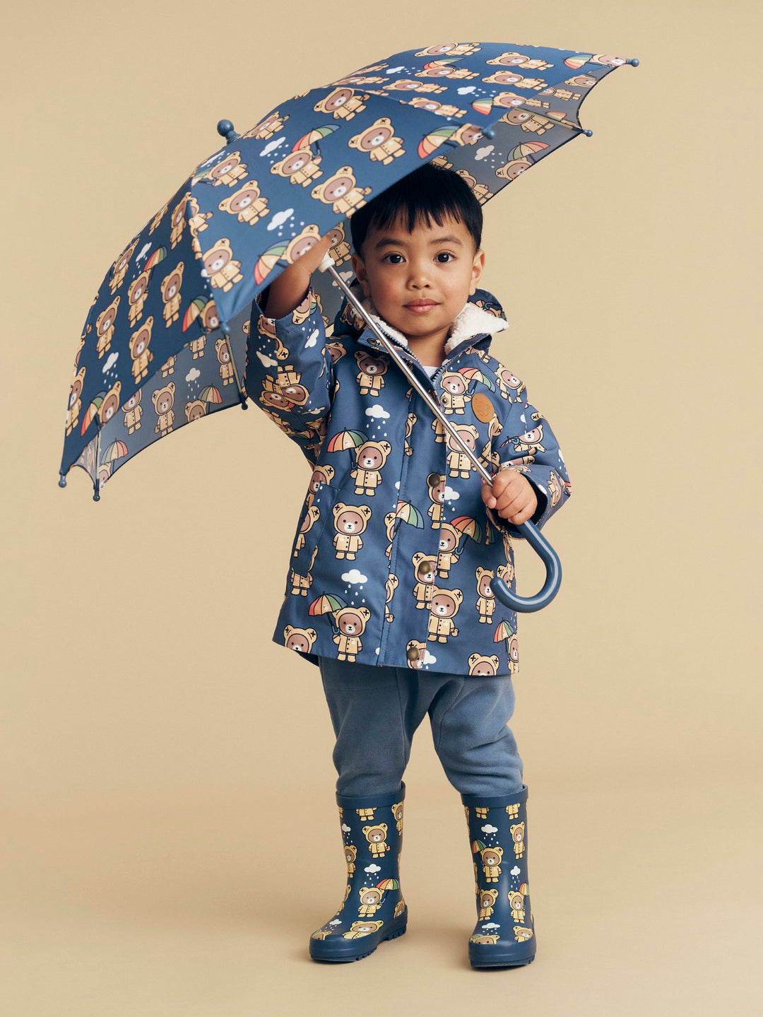 Huxbaby Rain Bear Raincoat - Night