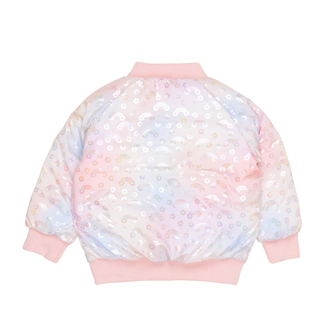 Huxbaby Rainbow Reversible Bomber - Rosebud