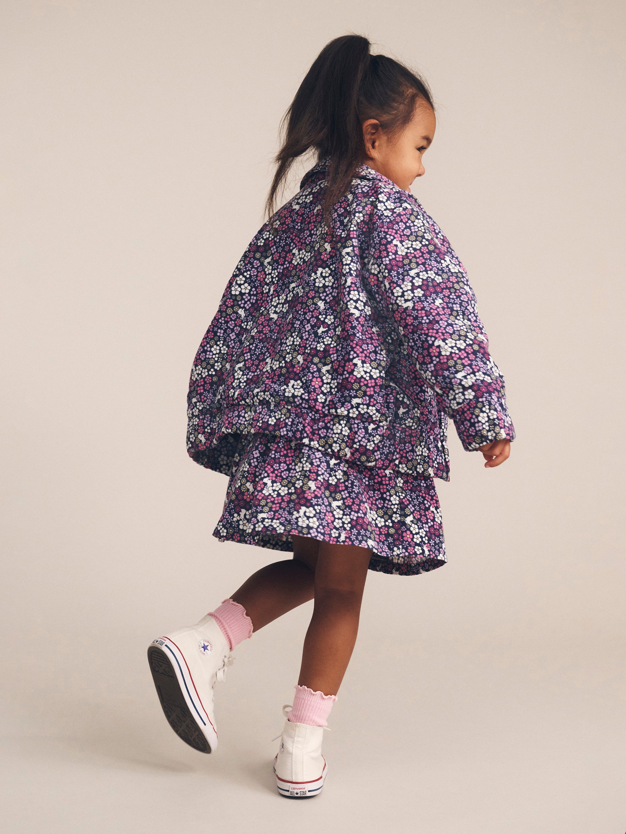 Huxbaby Midnight Flower Garden Cord Jacket