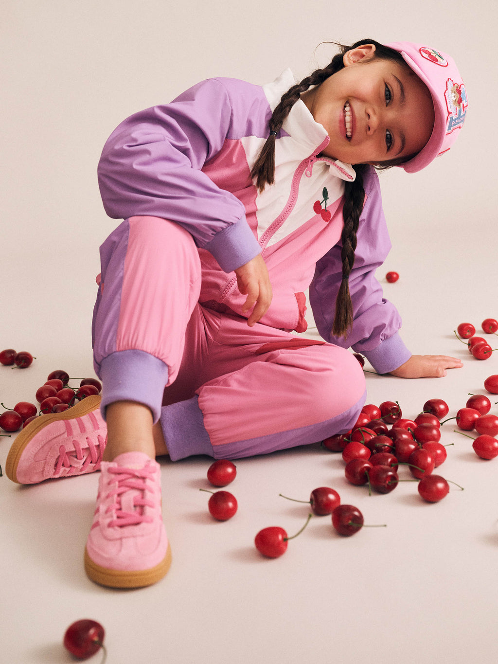 Retro Cherry Spliced Windbreaker