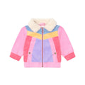Colour Block Cord Jacket - Pink