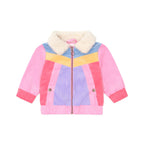 Colour Block Cord Jacket - Pink