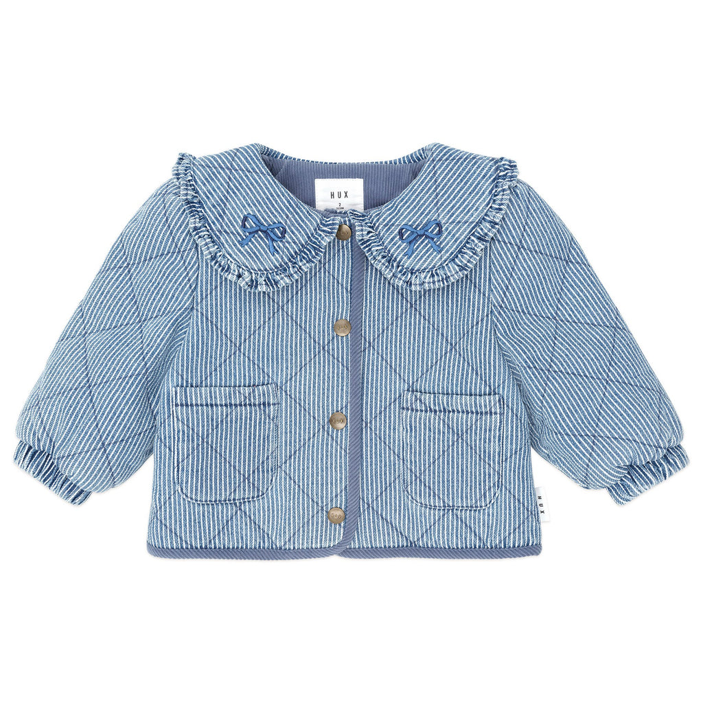 Vintage Bow Collar Denim Jacket