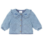Vintage Bow Collar Denim Jacket