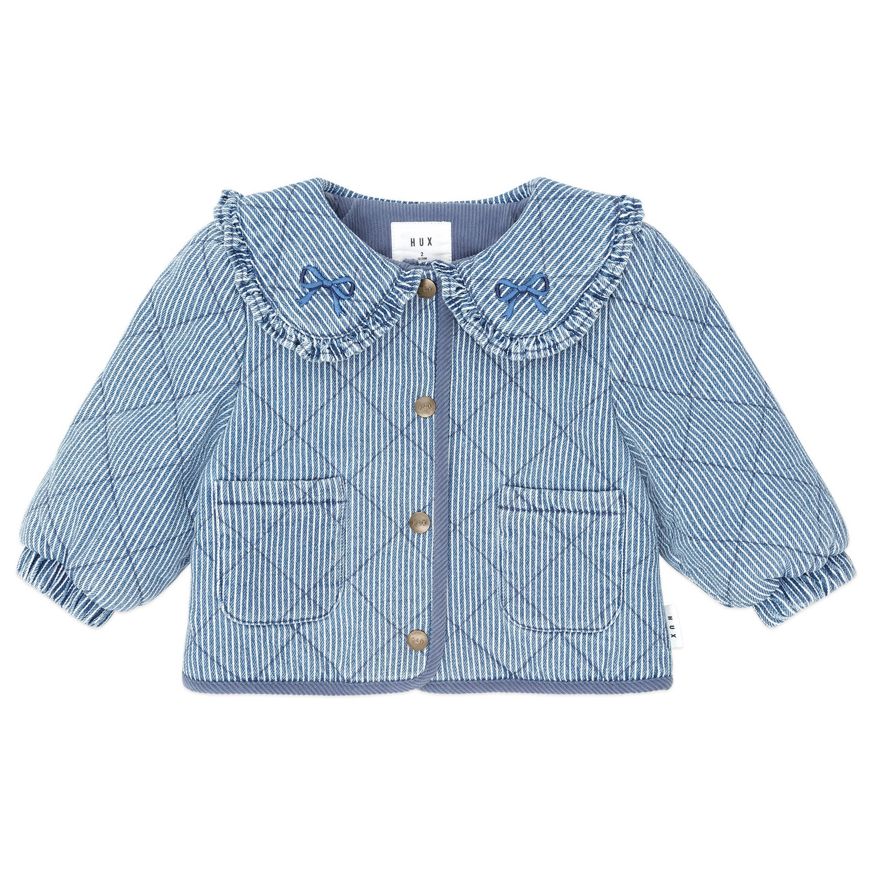 Vintage Bow Collar Denim Jacket