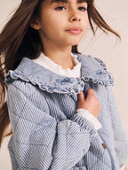 Vintage Bow Collar Denim Jacket