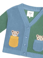 Hidden Hux Fisherman Rib Cardi - Multi