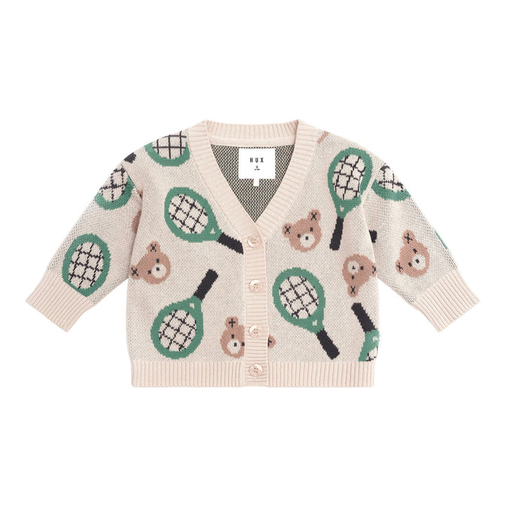 Huxbaby Hux Tennis Boxy Cardi - Ecru