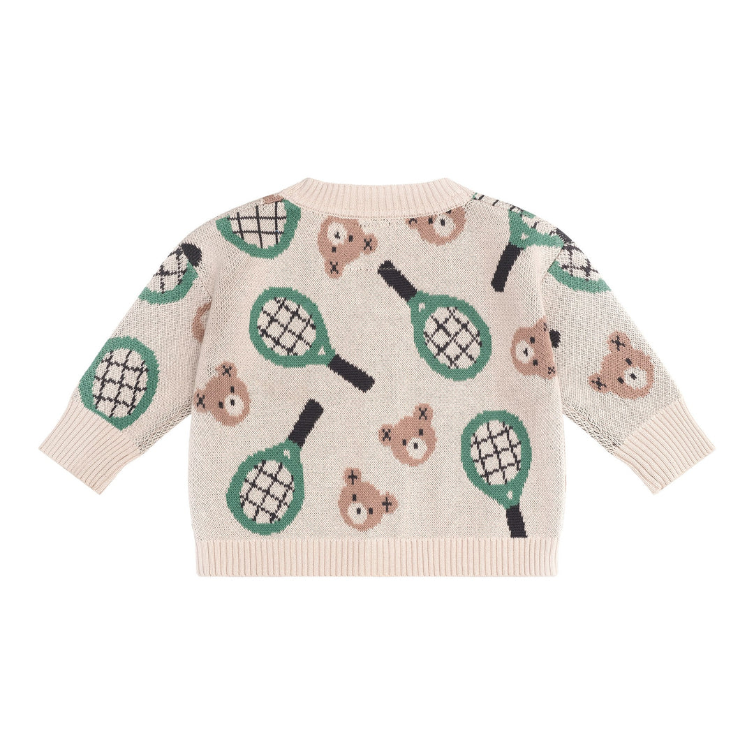Huxbaby Hux Tennis Boxy Cardi - Ecru