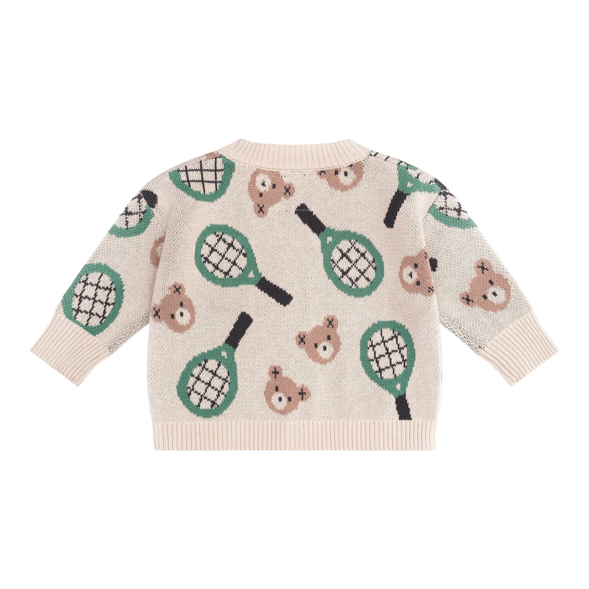 Hux Tennis Boxy Cardi - Ecru