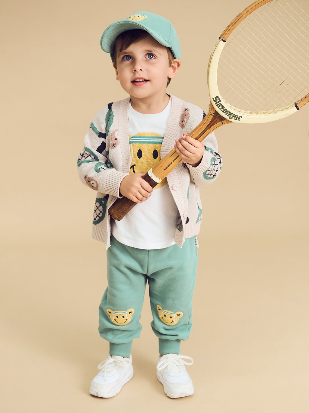 Hux Tennis Boxy Cardi - Ecru