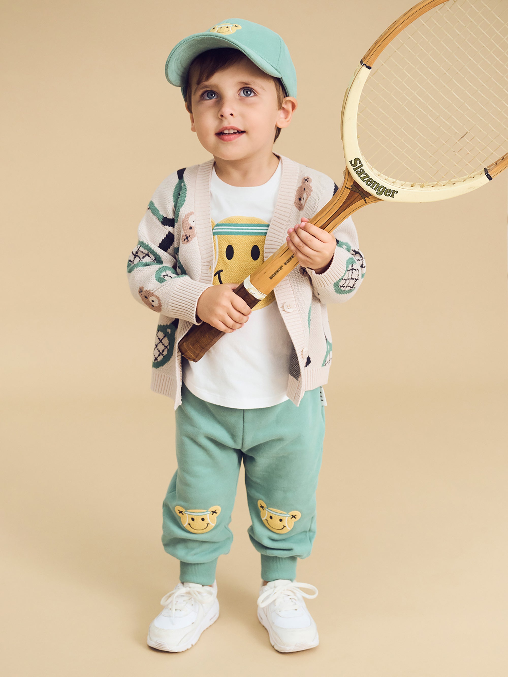 Hux Tennis Boxy Cardi - Ecru